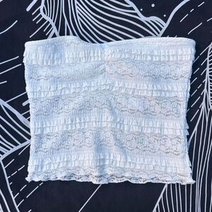 PacSun White Lace Crop Top